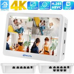 G-VISION Poe Nvr Hálózati Ip Felvevő 4K LCD Monitorhoz 8MPX Xmeye vagy Icsee (LCD-POE-4K)
