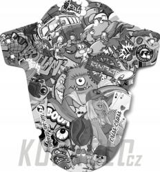 Riesel Design Első sárvédő Riesel Design CrissCross Stickerbomb Eyecatcher Ultra Black (FE-S081)