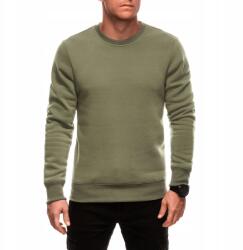 Edoti Férfi kapucni nélküli pulóver basic sötét olívazöld kényelmes EM-SSBN-0100 V2 méret L (159285)