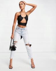 Missy Empire Fekete Kötött Felső, lánccal, Size 40 (301545)