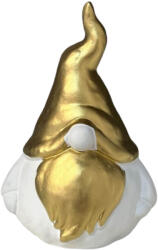 Direct home and garden Beton manó figura nagy fehér-arany manó 16 cm karácsonyi dekoráció