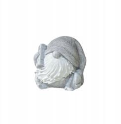 Direct home and garden Gipsz figura ülő manó szürke-ezüst 10cm karácsonyi dekoráció (5903039439788)