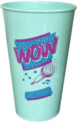  Műanyag mintás pohár 450ml - Kék WOW