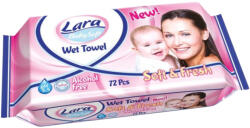 Lara nedves törlőkendő 72db - Soft and Fresh