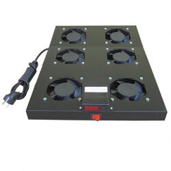 FORMRACK Ventilátor egység digitális termosztáttal, 6 ventilátor (F024F6DT) - compzone