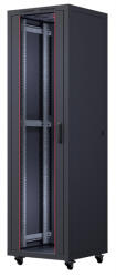 Formrack 20U Cosmoline 600x600 19" szabadon álló rack szekrény - RAL9005 fekete (CSM-20U6060)