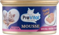 PreVital Mousse teljes értékű állateledel kölyökmacskák számára borjúval 85 g