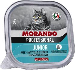 Morando Migliorgatto Professional alutálcás macskaeledel, junior macskáknak, borjúhús-máj ízesítéssel 100g