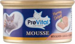 PreVital Mousse teljes értékű állateledel felnőtt macskák számára lazaccal 85 g