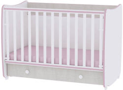 Lorelli Patut Copii Lorelli Dream New de la Nastere Maxim 15KG 60x120CM White & Pink Crossline (1015042 0032A)