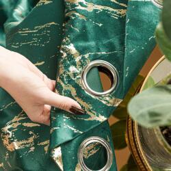 Markizeta függöny, 140x250cm, arany-zöld, velúr anyag (MAR_82519)