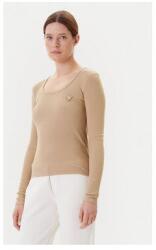 GUESS Bordázott viszkózkeverék blúz, kerek nyakkivágással és diszkrét fém applikációval, M INTL (0000305233110_M)