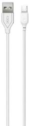 XO Adatkábel XO NB103, USB, MicroUSB, 1, 0 m, 2, 1 A, fehér
