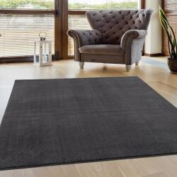 Oyo Concept rövid bolyhos szőnyeg, Puff modell, 80x200 cm, szál magassága 2, 5 cm, 1250 GSM, poliészter, csúszásgátló hátlap, szürke (HMFPUFY-4 DIK_80x200)