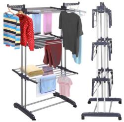 Sternhoff Gurulós fém 3 szintes ruhaszárító, 178 x 78 x 49 cm (HM-01117) Ruhaszárító