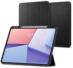 Spigen urban fit tabletvédő álló, flip, oldalra nyíló, trifold, asztali tartó, ceruza tartó, textil minta, fekete, kompatibilis: Apple IPAD Pro 13, 2025, / IPAD Pro 13, 2024 (ACS07010)