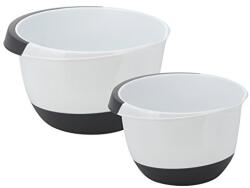Excellent Houseware Két keverő / tálaló tálból álló készlet Kiváló háztartási eszközök, polipropilén, fekete / fehér (KO-Y54600320)
