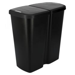 Prosperplast Szemeteskosár Compacta Q Duo, 48, 5x28, 5x51 cm, 45 l, fekete (81001)