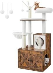 FEANDREA Macskakaparó, 2 az 1-ben modern macska bútor alomtartóval, rusztikus barna | feandrea (PCT113X01)