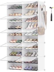 SONGMICS Összekapcsolható cipőtartó állvány fehér színben (LPC035W01)