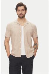 Lindbergh Férfi Ing, 30-203319, Len/Pamut, M INTL, Bézs (0000304879401_M)