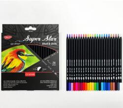 Daco színes ceruza, 24 szín, fekete/fehér