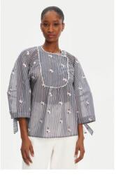 Munthe női blúz, 252102525224, pamut/poliészter, 36 EU, sötétkék (0000305553232_36)