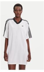 Adidas Rövid poliészter ruha kontrasztos csíkokkal és logóval, XS INTL (0000305190611_XS)