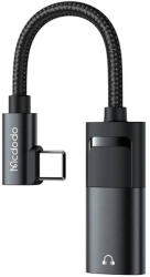 Mcdodo CA-1880 USB-C - AUX mini jack 3.5mm + USB-C (60W PD) átalakító adapter (fekete) DAC - smartdiszkont