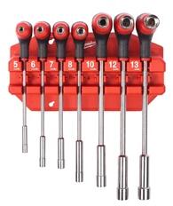 Milwaukee nyeles dugókulcs készlet T markolat | 7 db (4932498704)