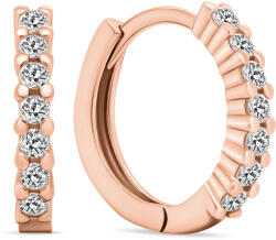 Brilio Silver Cercei bronz rotunzi strălucitori cu pietre de zircon EA665R