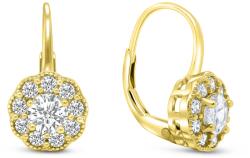 Brilio Silver Aranyozott ezüst fülbevaló cirkónium kövekkel EA333Y