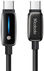 Mcdodo USB-C to USB-C (CA-0100) adatkábel - Auto fényerő-szabályozással, 100W, 5A, 1.2m - Fekete