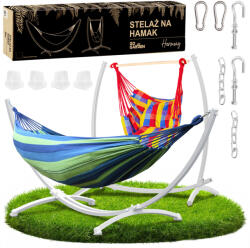  Kerti Függőágy Keret Fém Állvánnyal, 250 kg Terhelhetőség