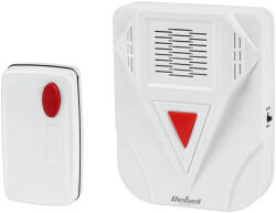 Rebel URZ3454, vezeték nélküli, elemmel működő ajtócsengő, fehér