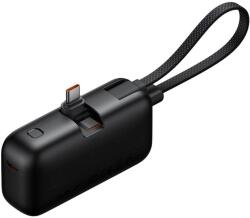 Mcdodo Power Bank FreeKit Series (MC-7760) beépített kábellel és USB-C csatlakozóval 5000mAh, 22.5W - Fekete Mcdodo