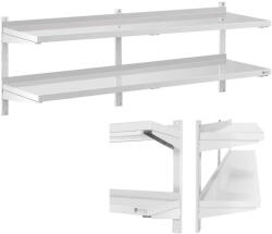  Dupla állítható fali catering polc STEEL 180 x 40 cm