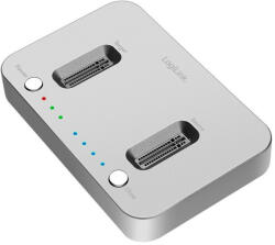 LogiLink Két M. 2 NVMe SSD dokkolóállomás, offline klónozási funkció, USB 3.2 Gen 2, ezüst (QP0033) - pepita