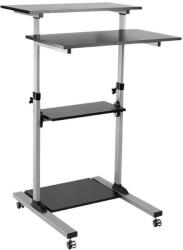 LogiLink Ülő-álló munkaállomás, állítható magasságú, mobil, max. 60 kg (BP0070) - pepita