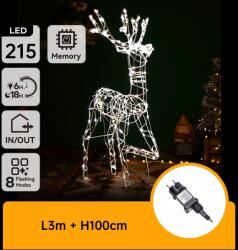 Aigostar - LED външна коледна украса LED/3, 6W/31/230V 2700K 105 cm IP44 елен (AI0480)