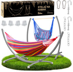  Kerti Dupla Függőágy Keret Szett 2 az 1-ben