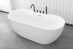 Sanotechnik Cada freestanding Sanotechnik Aruba white, baterie inclusa neagra, acril, 170x75x58 cm (G9041)