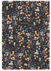 TopTimer Jegyzetfüzet, A5, vonalas, 96 lap, TOPTIMER "Notes", fekete virágos (NKN16707) - jatekotthon