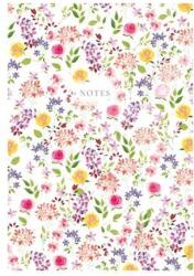 TopTimer Jegyzetfüzet, A5, vonalas, 96 lap, TOPTIMER "Notes", fehér virágos (NKN16706) - jatekotthon