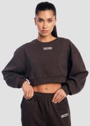 GymBeam Aura női Cropped pulóver Tee Brown XS