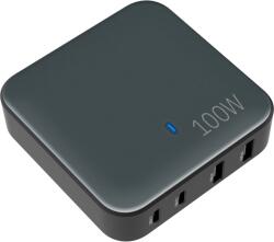 YENKEE YAC 4100 2xUSB-A / 2xUSB-C Hálózati Gyorstöltő Adapter - 100 W, Fekete