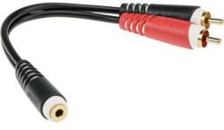 KLOTZ AYS-6 0, 2 m TRS 3, 5 mm aljzat - 2 x RCA Y átalakítókábel