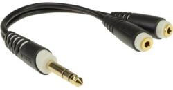 KLOTZ AYB-2 0, 2 m TRS 6, 3 mm - 2 x TRS 3, 5 mm aljzat Y elosztókábel