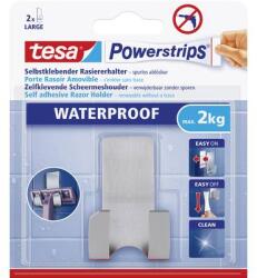 tesa Vízálló fali borotva tartó, fém, Tesa Powerstrips 59709, 1 db (59709) (59709)