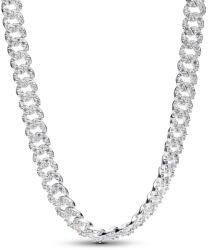 Pandora Ezüst kubai nyaklánc cirkóniával - 393161C01-45 (393161C01-45)